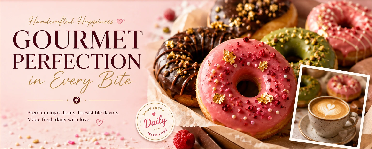 A Hole in One gourmet donut website preview