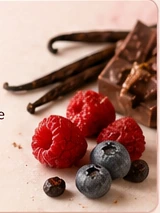 Chocolate, vanilla and berries