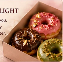 A gift box of gourmet donuts