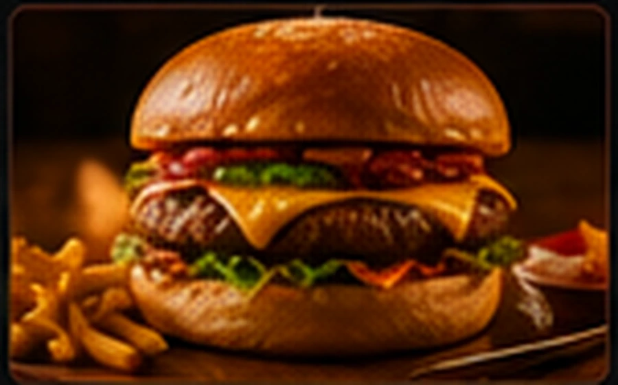 The Roadhouse burger with fries