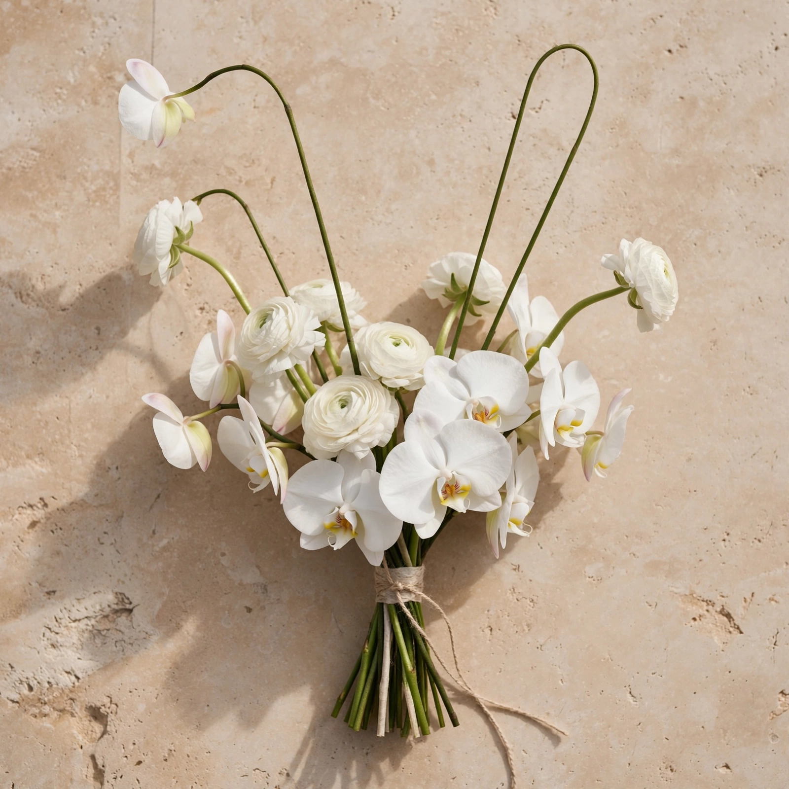 Contemporary white wedding bouquet