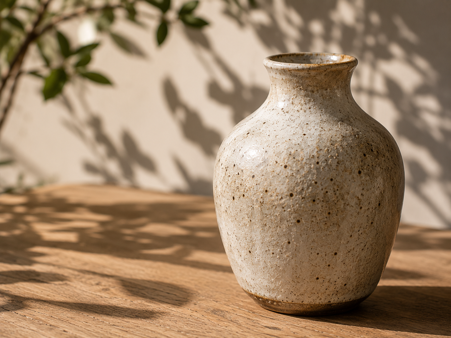 Vase with dry glaze