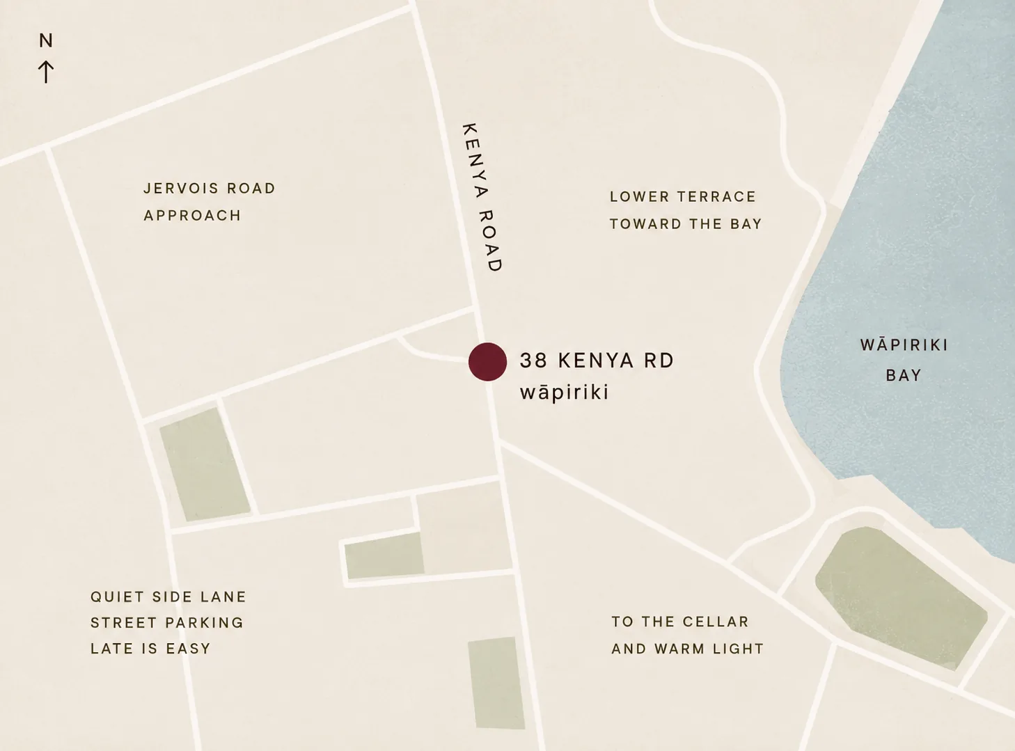 Map to Clementines at 38 kenya rd, wāpiriki