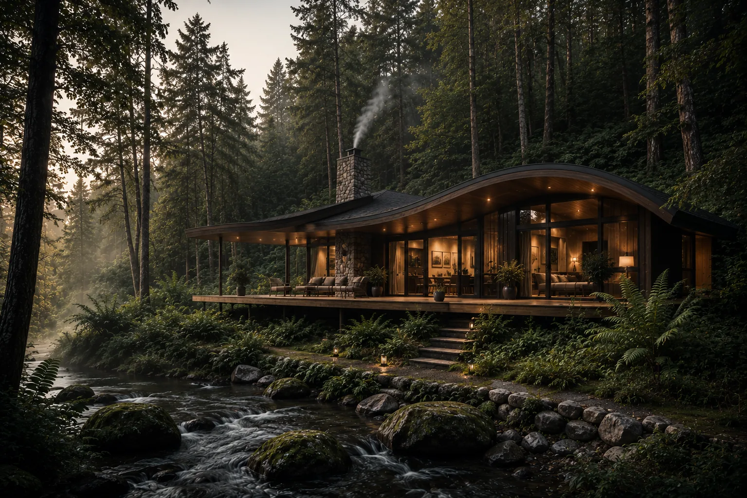 Woodland Retreat exterior among native bush