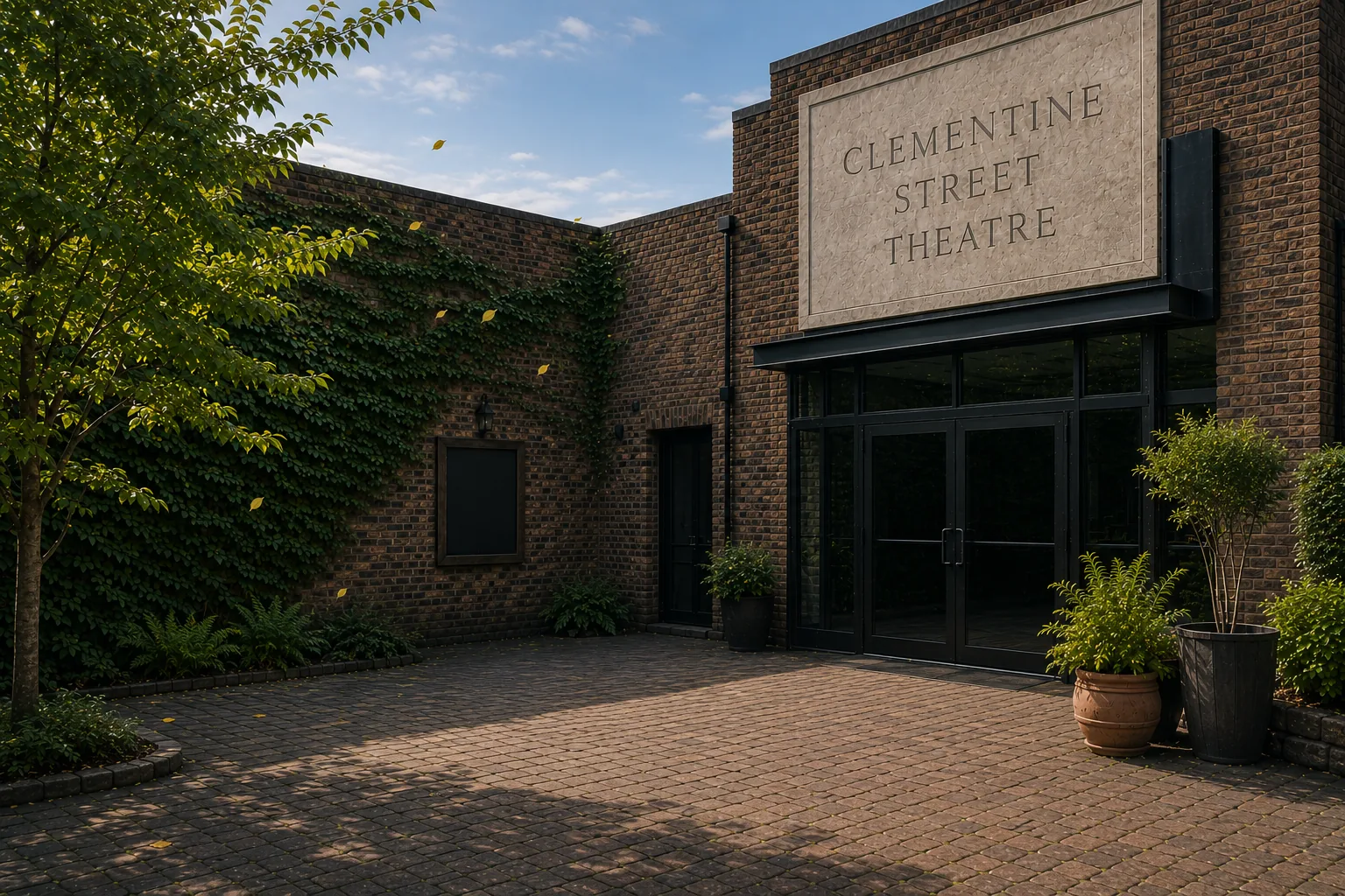 Clementine Street Theatre exterior before evening crowds arrive