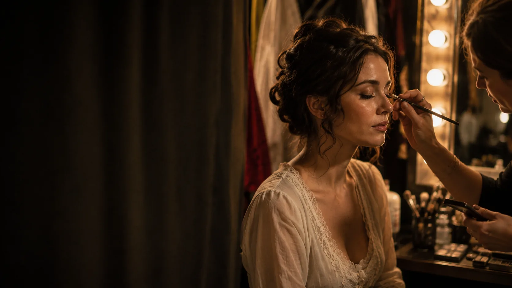 Behind-the-scenes theatre preparation
