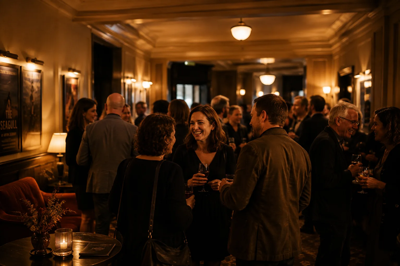Evening atmosphere inside Clementine Street Theatre